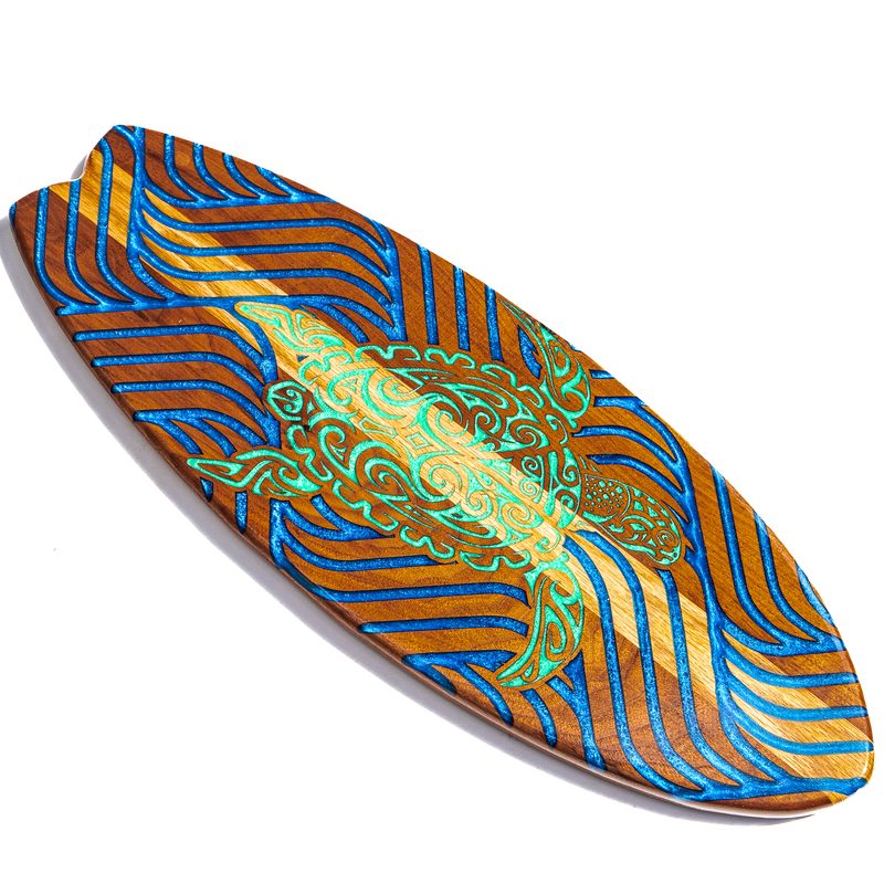 Turtle in Waves Surfboard