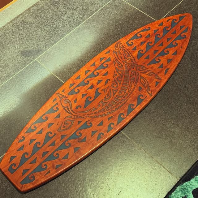 Tribal Pattern Surfboard